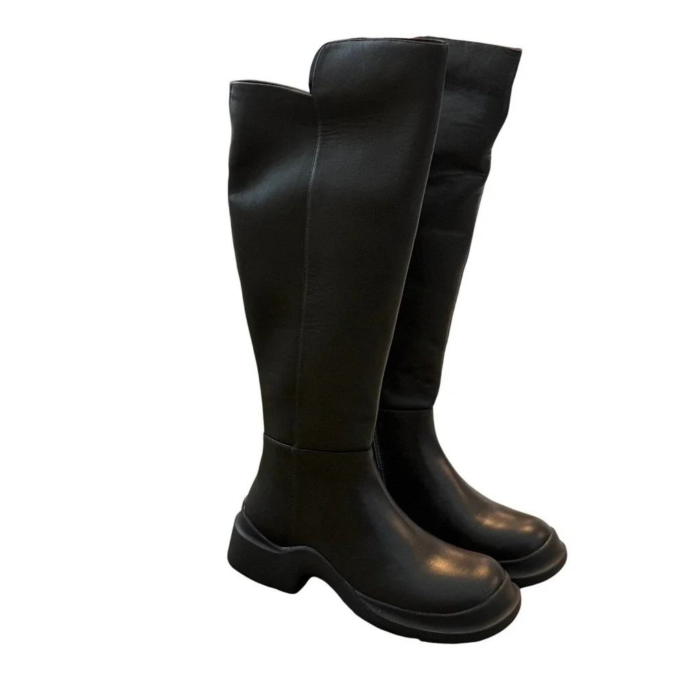 NEW Jeffrey‎ Campbell Womens Black Excursion Knee High Boots Size 5.5